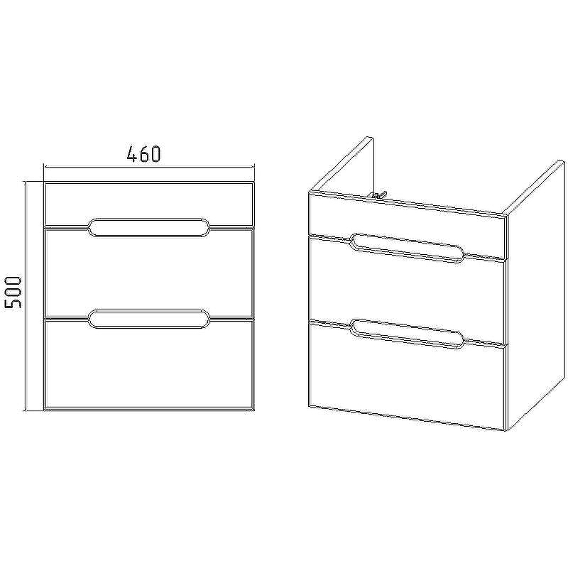 Тумба под раковину VIANT Марсель 50 VMAR50CO-T2YP подвесная Белая, купить, цена, заказать, магазин, доставка, скидка, промокод, купить, цена, заказать, магазин, доставка, скидка, промокод