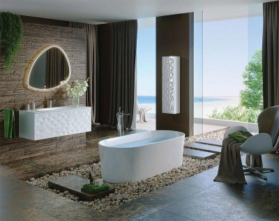 Шкаф пенал Clarberg Dune 35 DUN0535 подвесной Белый