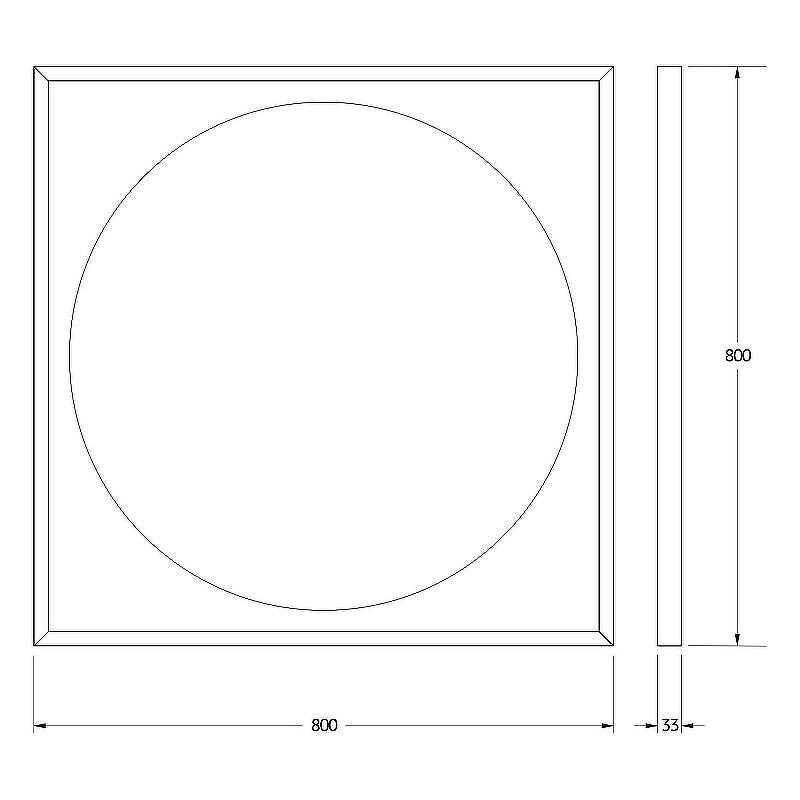 Зеркало Defesto Eclipce 80х80 DF 2238 с подсветкой 18W-3000К/в багетной раме/Без выключателя/Теплый белый свет/Белая рама, купить, цена, заказать, магазин, доставка, скидка, промокод, купить, цена, заказать, магазин, доставка, скидка, промокод