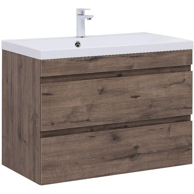 Тумба под раковину Aquanet Нота New 90 334193 подвесная Дуб веллингтон табак, купить, цена, заказать, магазин, доставка, скидка, промокод, купить, цена, заказать, магазин, доставка, скидка, промокод