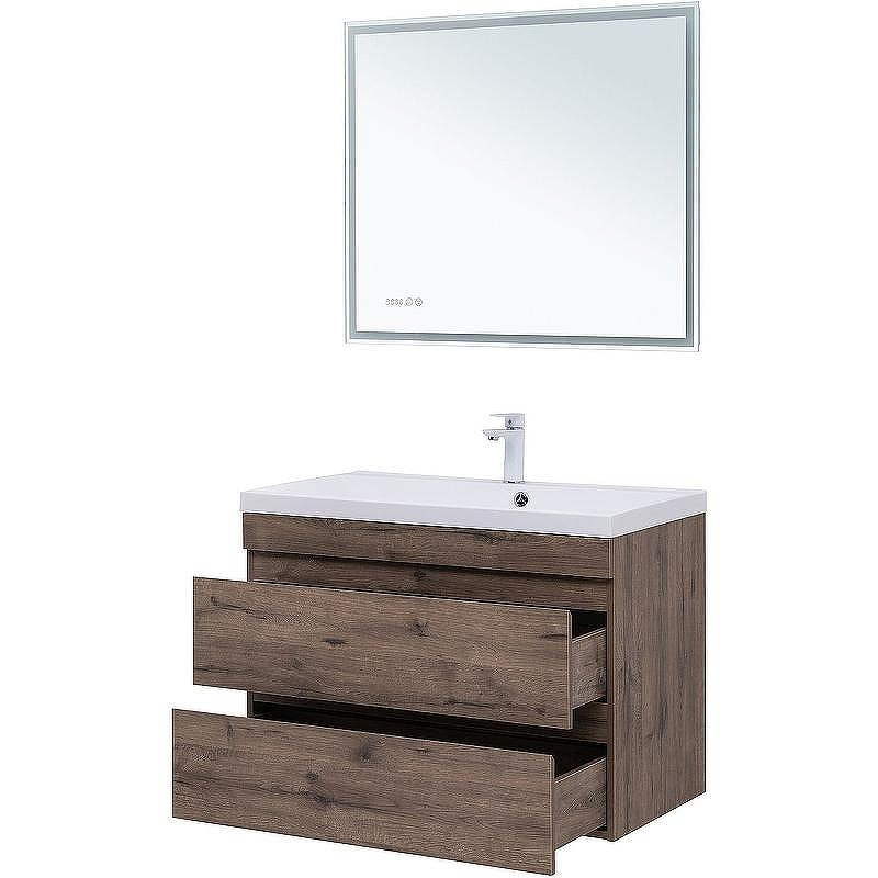 Тумба под раковину Aquanet Нота New 90 334193 подвесная Дуб веллингтон табак, купить, цена, заказать, магазин, доставка, скидка, промокод, купить, цена, заказать, магазин, доставка, скидка, промокод