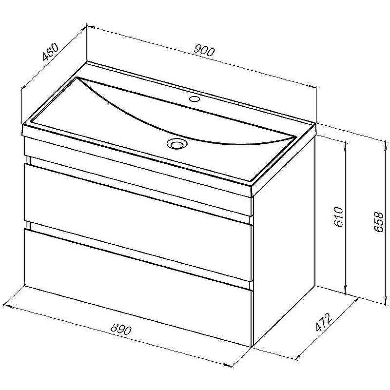 Тумба под раковину Aquanet Нота New 90 334193 подвесная Дуб веллингтон табак, купить, цена, заказать, магазин, доставка, скидка, промокод, купить, цена, заказать, магазин, доставка, скидка, промокод