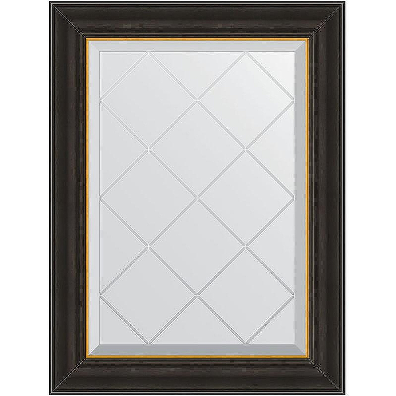 Зеркало Evoform Exclusive-G 71х54 BY 4529 с гравировкой в багетной раме - Черное дерево с золотом 71, купить, цена, заказать, магазин, доставка, скидка, промокод, купить, цена, заказать, магазин, доставка, скидка, промокод