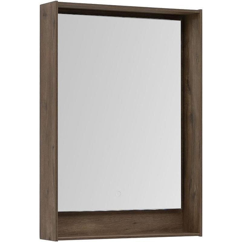 Зеркало Aquanet Милан 60 336398 с подсветкой Дуб рустикальный с сенсорным выключателем, купить, цена, заказать, магазин, доставка, скидка, промокод, купить, цена, заказать, магазин, доставка, скидка, промокод