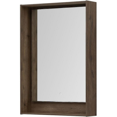 Зеркало Aquanet Милан 60 336398 с подсветкой Дуб рустикальный с сенсорным выключателем