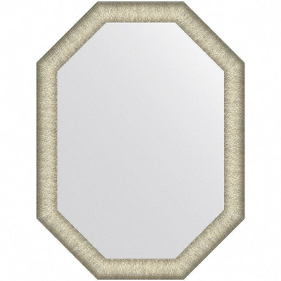 Зеркало Evoform Octagon 80x60 BY 7426 в багетной раме - Брашированное серебро 59