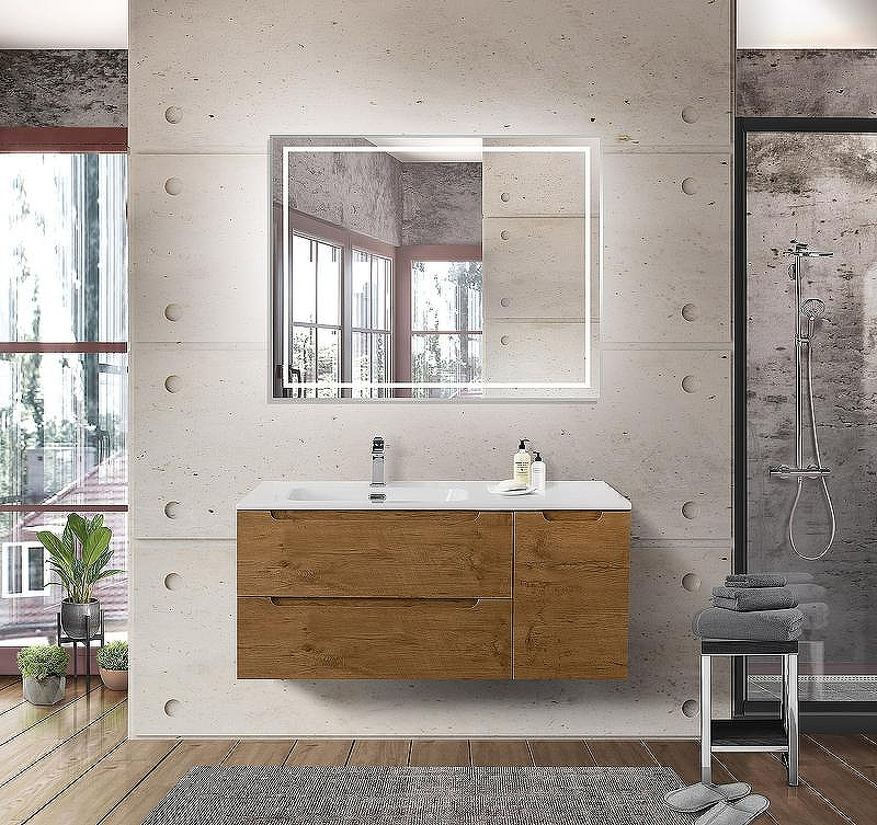 Тумба под раковину BelBagno Etna 100 L ETNA-1000-2C-1A-SO-RN-L подвесная Rovere Nature, купить, цена, заказать, магазин, доставка, скидка, промокод, купить, цена, заказать, магазин, доставка, скидка, промокод