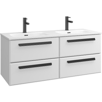 Тумба под раковину Cezares Eco-Cer-N 120 ECO-CER-N-1200-4C-SO-2-BL подвесная Bianco Lucido без ручек