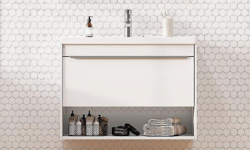 Тумба под раковину Aquaton Хоуп 80 1A287301HP2B0 подвесная Белая матовая, купить, цена, заказать, магазин, доставка, скидка, промокод, купить, цена, заказать, магазин, доставка, скидка, промокод