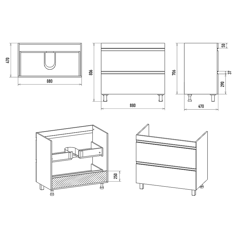Тумба с раковиной Misty Ингрид 90 УТ000015020 Белая, купить, цена, заказать, магазин, доставка, скидка, промокод, купить, цена, заказать, магазин, доставка, скидка, промокод