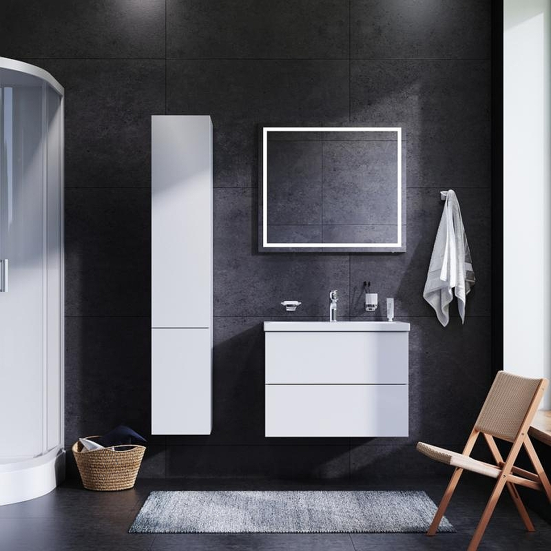 Комплект мебели для ванной AM.PM Gem 75 BK90GA Белый со смесителем для раковины и аксессуарами, купить, цена, заказать, магазин, доставка, скидка, промокод, купить, цена, заказать, магазин, доставка, скидка, промокод