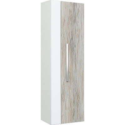 Шкаф пенал Runo Вудлайн 35 00-00001012 подвесной Дуб скандинавский Белый