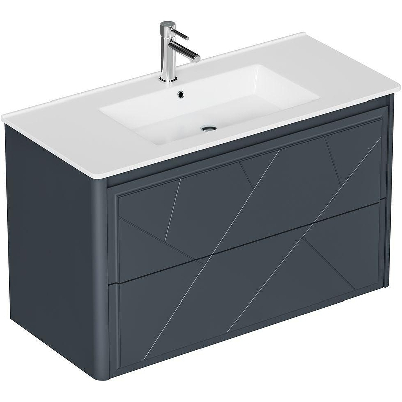 Тумба под раковину Allen Brau Paris 100 1.360002.AM подвесная Антрацит матовый, купить, цена, заказать, магазин, доставка, скидка, промокод, купить, цена, заказать, магазин, доставка, скидка, промокод