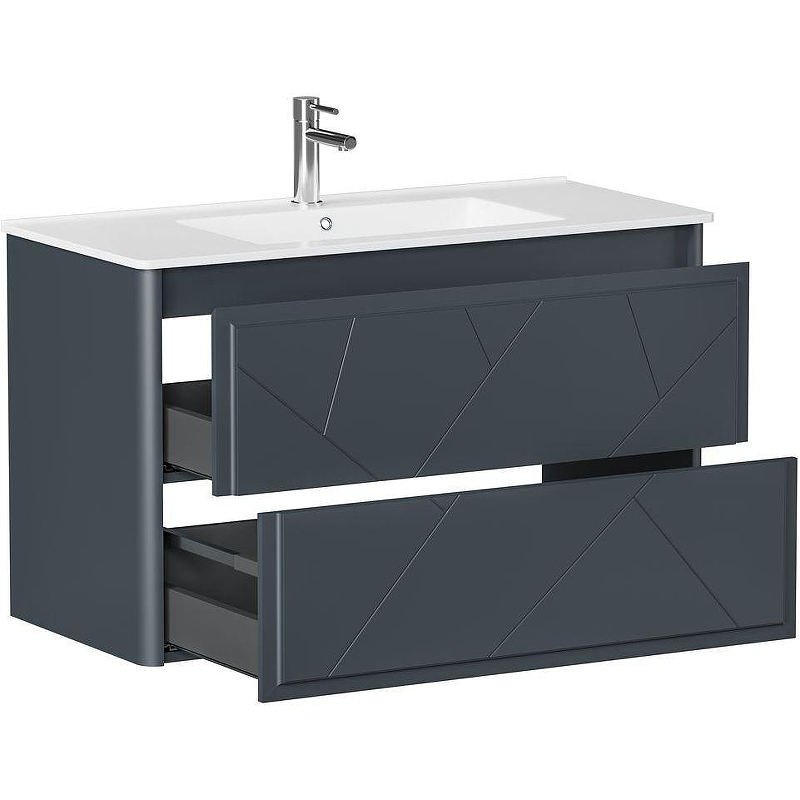 Тумба под раковину Allen Brau Paris 100 1.360002.AM подвесная Антрацит матовый, купить, цена, заказать, магазин, доставка, скидка, промокод, купить, цена, заказать, магазин, доставка, скидка, промокод