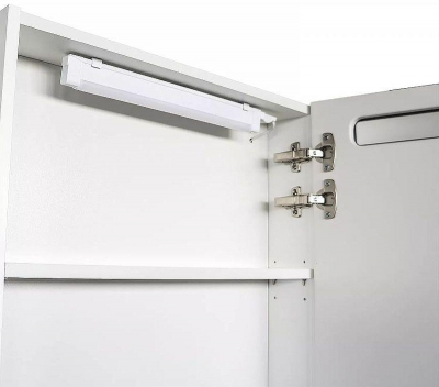 Зеркальный шкаф Comforty Никосия 60 00-00014145 с подсветкой Белый глянцевый