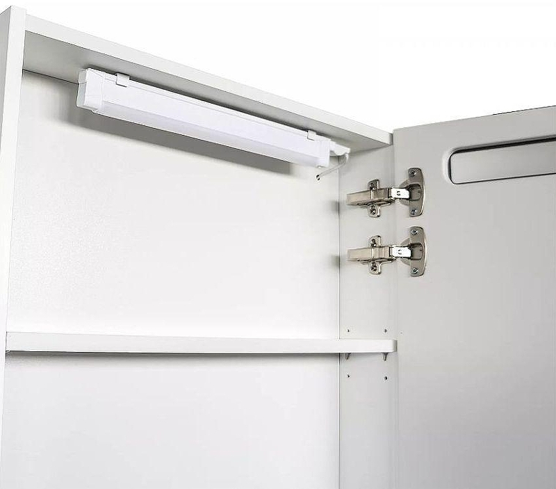 Зеркальный шкаф Comforty Никосия 60 00-00014145 с подсветкой Белый глянцевый, купить, цена, заказать, магазин, доставка, скидка, промокод, купить, цена, заказать, магазин, доставка, скидка, промокод