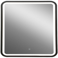 Зеркало Art&Max Genova AM-Gen-800-800-DS-F с подсветкой с сенсорным выключателем Черное, купить, цена, заказать, магазин, доставка, скидка, промокод, купить, цена, заказать, магазин, доставка, скидка, промокод