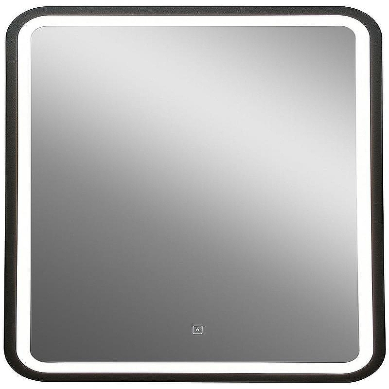 Зеркало Art&Max Genova AM-Gen-800-800-DS-F с подсветкой с сенсорным выключателем Черное, купить, цена, заказать, магазин, доставка, скидка, промокод, купить, цена, заказать, магазин, доставка, скидка, промокод