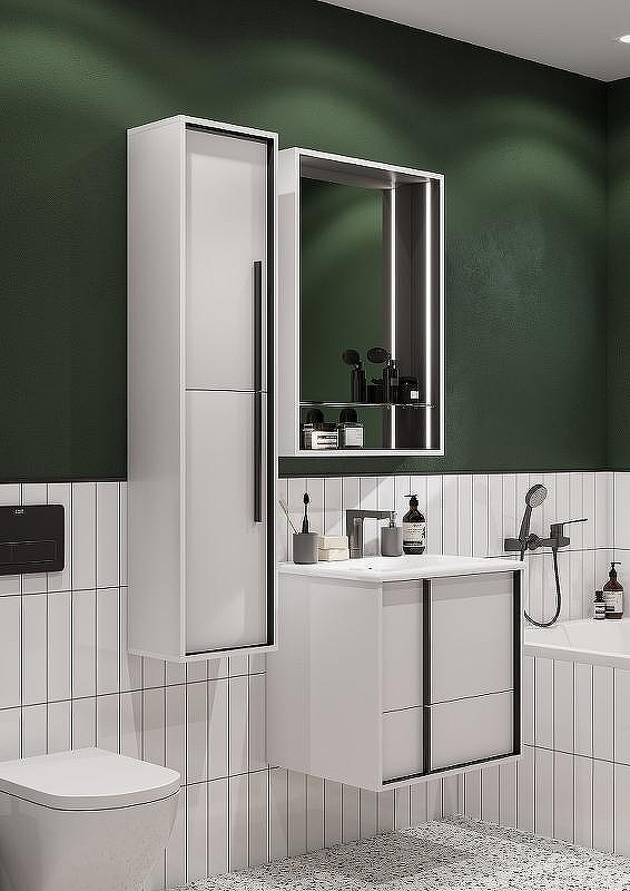 Зеркало Aquaton Ривьера 60 1A238902RVX20 с подсветкой Белый матовый, купить, цена, заказать, магазин, доставка, скидка, промокод, купить, цена, заказать, магазин, доставка, скидка, промокод