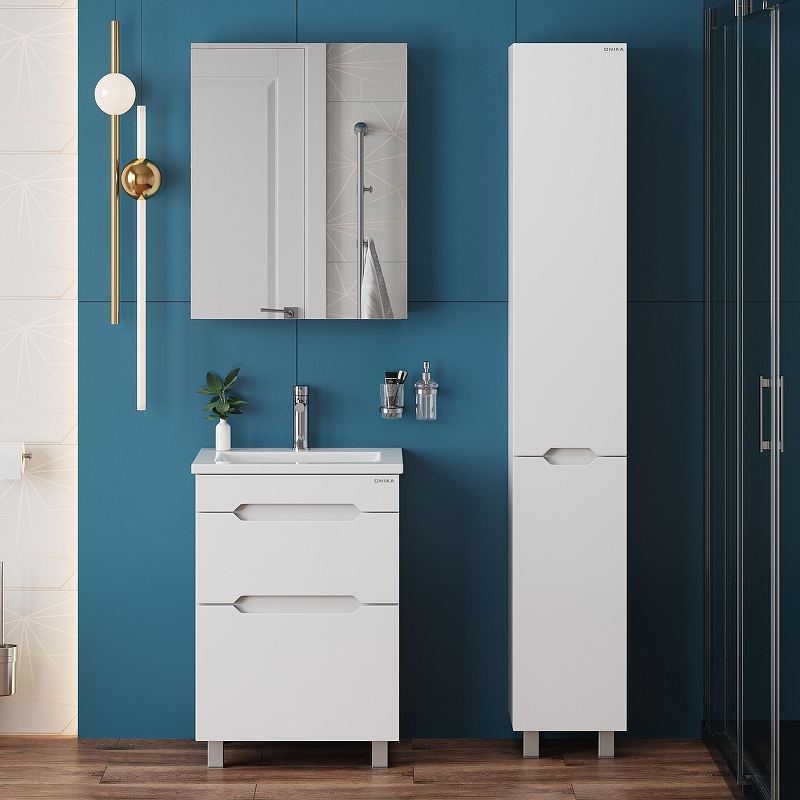 Тумба под раковину Onika Айленд 50 105039 цвет Белый, купить, цена, заказать, магазин, доставка, скидка, промокод, купить, цена, заказать, магазин, доставка, скидка, промокод