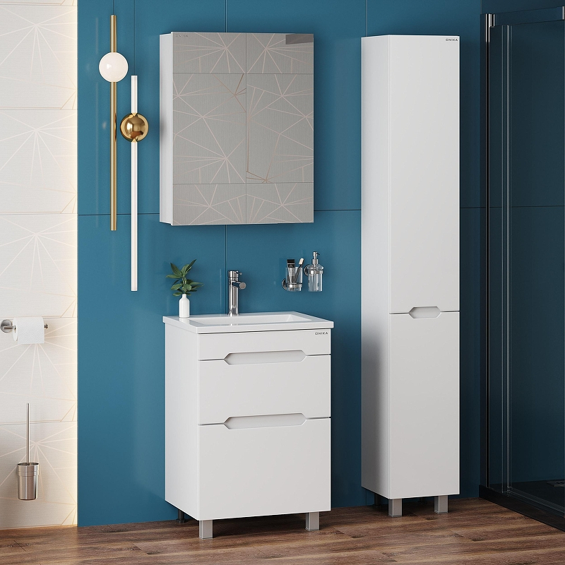 Тумба под раковину Onika Айленд 50 105039 цвет Белый, купить, цена, заказать, магазин, доставка, скидка, промокод, купить, цена, заказать, магазин, доставка, скидка, промокод