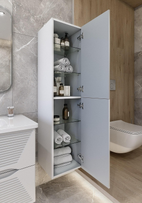 Шкаф пенал Caprigo Modo Terza 35 R 35651R-SF027 подвесной цвет Белый