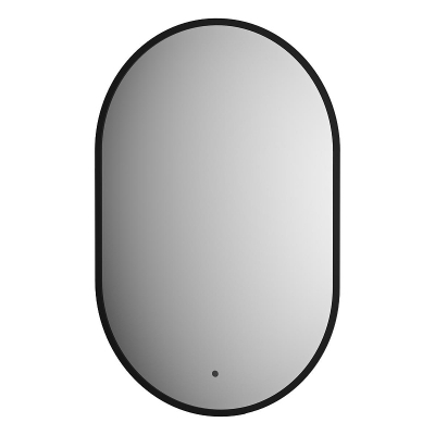 Зеркало Defesto Aura 40х60 DF 2931R с подсветкой 16W-3000K/ИК - выключатель/Теплый белый свет/Черная рама