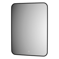 Зеркало Defesto Aura 60х80 DF 2977S с подсветкой 25W-3000K/Сенсорный выключатель/Теплый белый свет/Черная рама, купить, цена, заказать, магазин, доставка, скидка, промокод, купить, цена, заказать, магазин, доставка, скидка, промокод