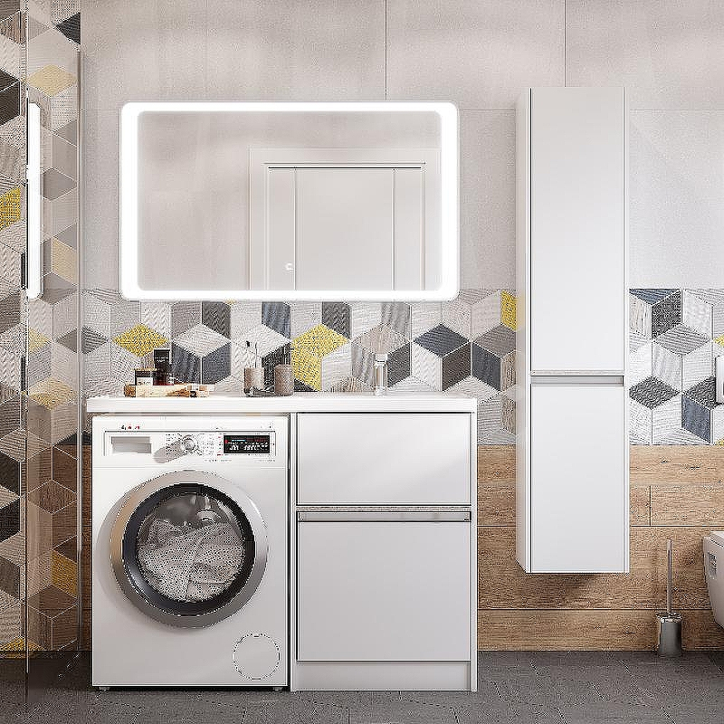 Тумба под раковину Aquaton Лондри 120 R 1A235901LH010 Белый глянец, купить, цена, заказать, магазин, доставка, скидка, промокод, купить, цена, заказать, магазин, доставка, скидка, промокод