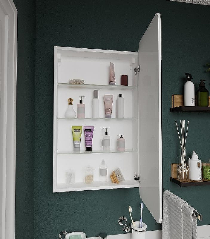 Зеркальный шкаф 1MarKa Nuvo 50 У83224 Белый, купить, цена, заказать, магазин, доставка, скидка, промокод, купить, цена, заказать, магазин, доставка, скидка, промокод