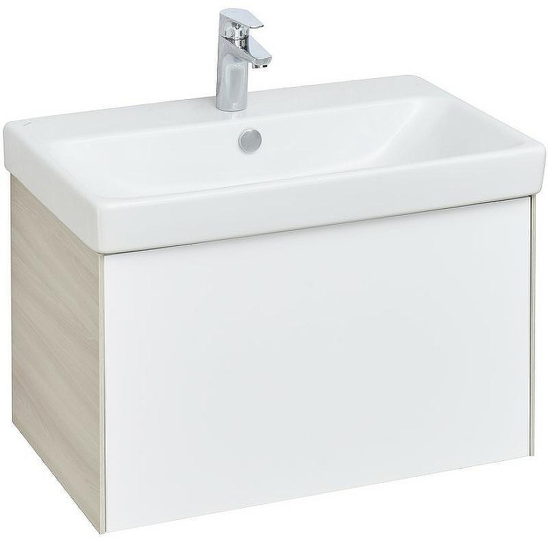 Тумба под раковину Aquaton Асти 70 1A263001AXD70 подвесная Белая глянцевая, купить, цена, заказать, магазин, доставка, скидка, промокод, купить, цена, заказать, магазин, доставка, скидка, промокод