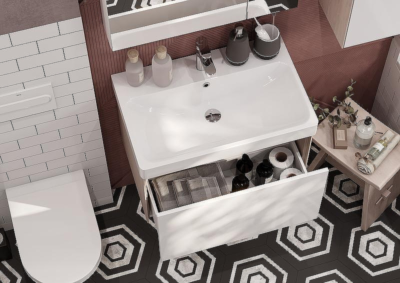 Тумба под раковину Aquaton Асти 70 1A263001AXD70 подвесная Белая глянцевая, купить, цена, заказать, магазин, доставка, скидка, промокод, купить, цена, заказать, магазин, доставка, скидка, промокод