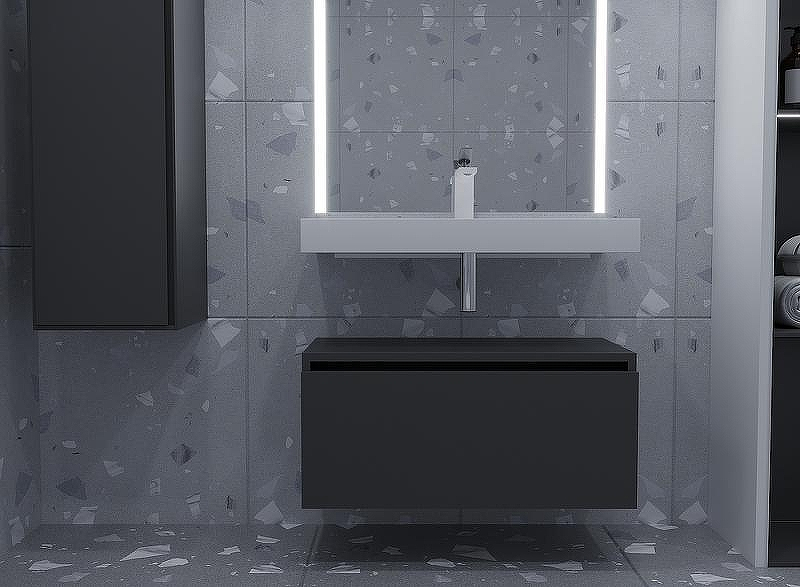 Тумба Boheme Armadi Art Vallessi UNO-S 60 897-060-A glossy подвесная Антрацит глянец, купить, цена, заказать, магазин, доставка, скидка, промокод, купить, цена, заказать, магазин, доставка, скидка, промокод