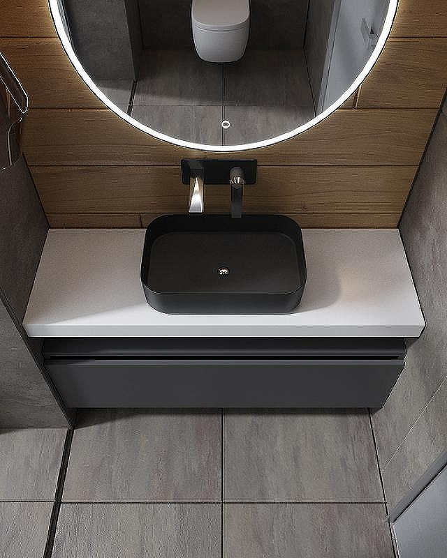 Тумба Boheme Armadi Art Vallessi UNO-S 60 897-060-A glossy подвесная Антрацит глянец, купить, цена, заказать, магазин, доставка, скидка, промокод, купить, цена, заказать, магазин, доставка, скидка, промокод