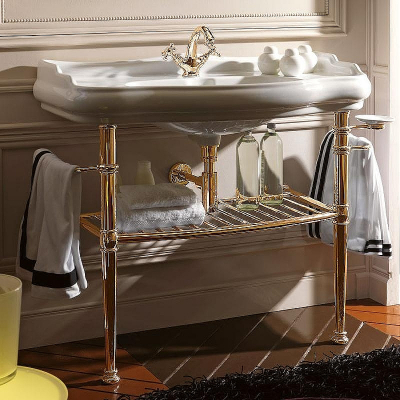 Консоль под раковину Kerasan Retro 100 730091 Золото