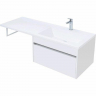 Тумба с раковиной Aquanet Токио 130 R 239218 подвесная Белая, купить, цена, заказать, магазин, доставка, скидка, промокод, купить, цена, заказать, магазин, доставка, скидка, промокод