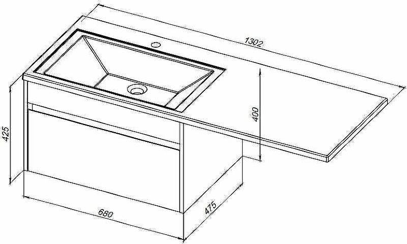 Тумба с раковиной Aquanet Токио 130 R 239218 подвесная Белая, купить, цена, заказать, магазин, доставка, скидка, промокод, купить, цена, заказать, магазин, доставка, скидка, промокод