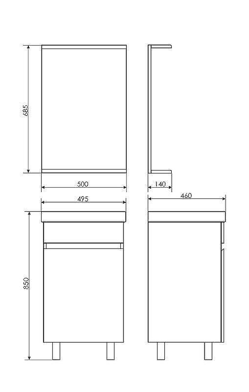 Зеркало Comforty К-50 00003120319 Белое, купить, цена, заказать, магазин, доставка, скидка, промокод, купить, цена, заказать, магазин, доставка, скидка, промокод