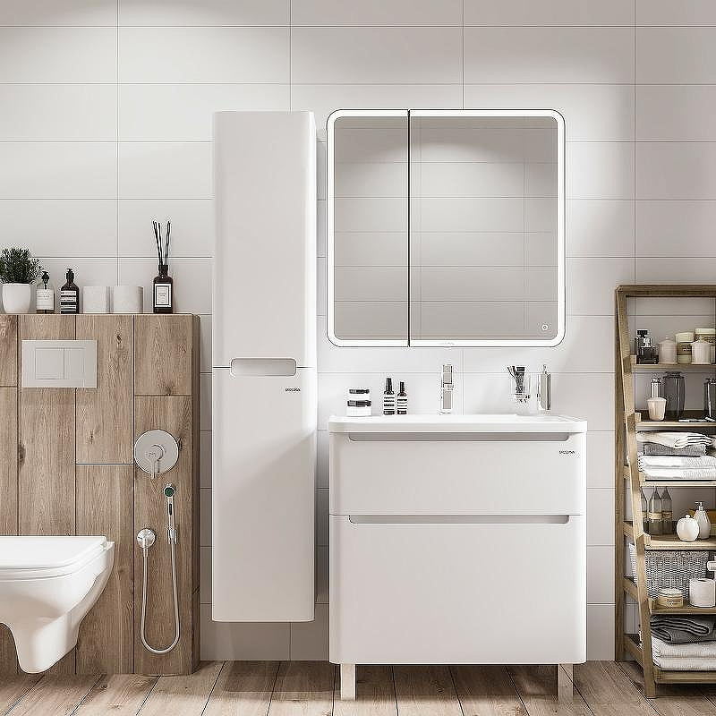 Тумба под раковину Grossman Адель 80 108007 Белая, купить, цена, заказать, магазин, доставка, скидка, промокод, купить, цена, заказать, магазин, доставка, скидка, промокод