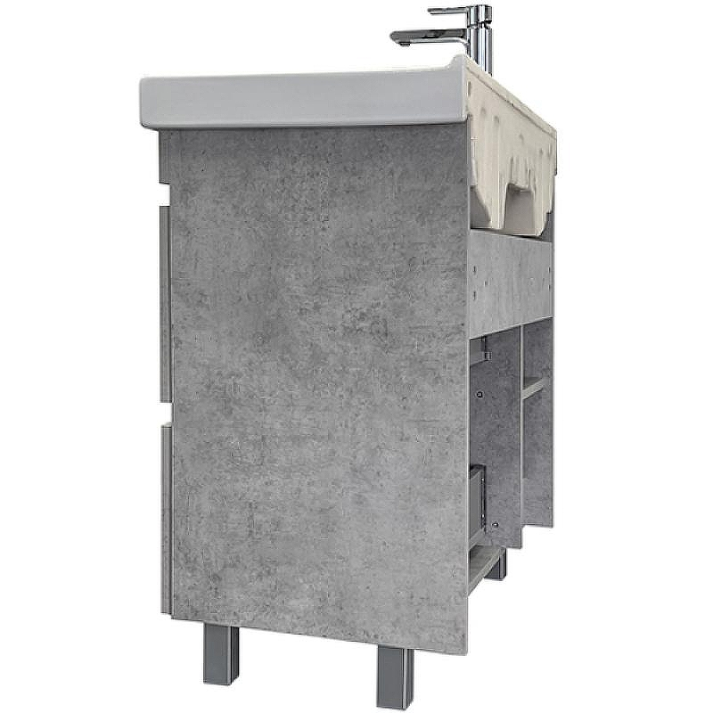 Тумба с раковиной Comforty Осло 80Н 00-00012959 Бетон светлый, купить, цена, заказать, магазин, доставка, скидка, промокод, купить, цена, заказать, магазин, доставка, скидка, промокод