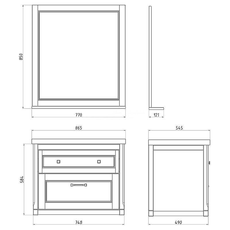Комплект мебели для ванной ASB-Woodline Толедо 85 Капучино, купить, цена, заказать, магазин, доставка, скидка, промокод, купить, цена, заказать, магазин, доставка, скидка, промокод