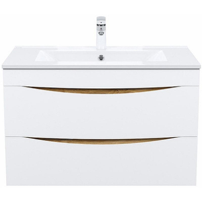 Тумба с раковиной Iddis Cloud 80 CLO80Y0i95K подвесная Белая матовая Дуб золотистый