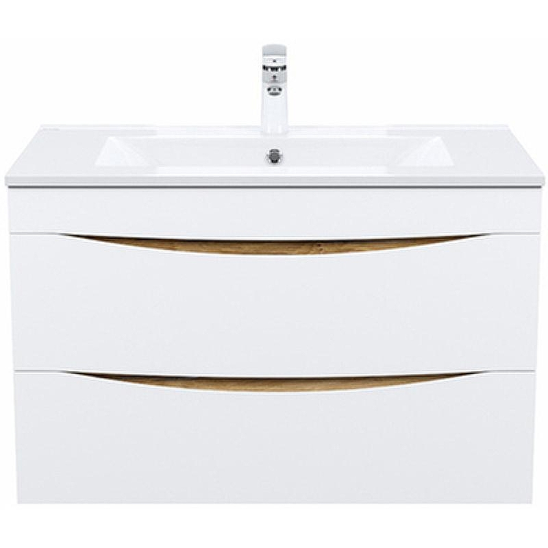 Тумба с раковиной Iddis Cloud 80 CLO80Y0i95K подвесная Белая матовая Дуб золотистый, купить, цена, заказать, магазин, доставка, скидка, промокод, купить, цена, заказать, магазин, доставка, скидка, промокод