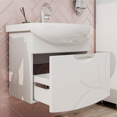 Тумба под раковину Volna Adel 60.1Y tpADEL60.1Y-01 подвесная Белая