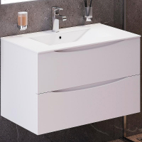 Тумба с раковиной Bond Cube 80 T01805-S05W подвесная Белая матовая, купить, цена, заказать, магазин, доставка, скидка, промокод, купить, цена, заказать, магазин, доставка, скидка, промокод