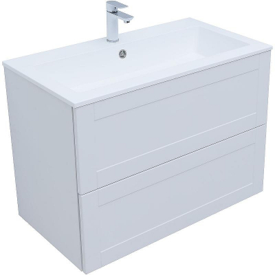 Тумба под раковину Aquanet Терра 90 313235 подвесная Белая матовая