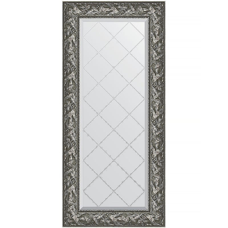 Зеркало Evoform Exclusive-G 128х59 BY 4071 с гравировкой в багетной раме - Византия серебро 99, купить, цена, заказать, магазин, доставка, скидка, промокод, купить, цена, заказать, магазин, доставка, скидка, промокод
