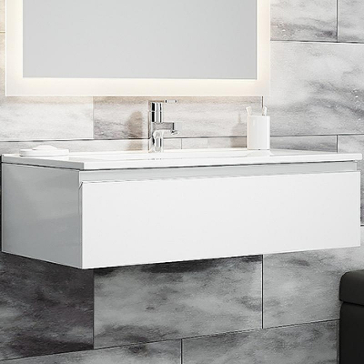 Тумба с раковиной SanVit Авеню-1 60 kavenu160w подвесная Белая глянцевая