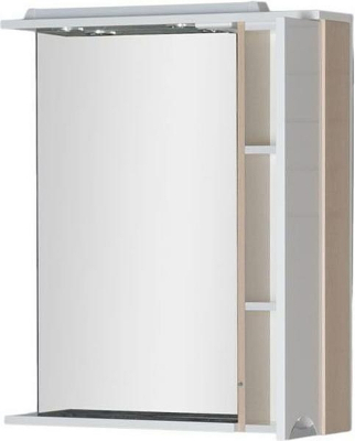 Зеркало со шкафом Aquanet Гретта 75 173986 с подсветкой R Дуб светлый