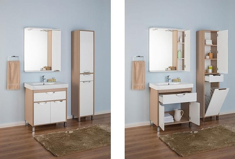 Зеркало со шкафом Aquanet Гретта 75 173986 с подсветкой R Дуб светлый, купить, цена, заказать, магазин, доставка, скидка, промокод, купить, цена, заказать, магазин, доставка, скидка, промокод